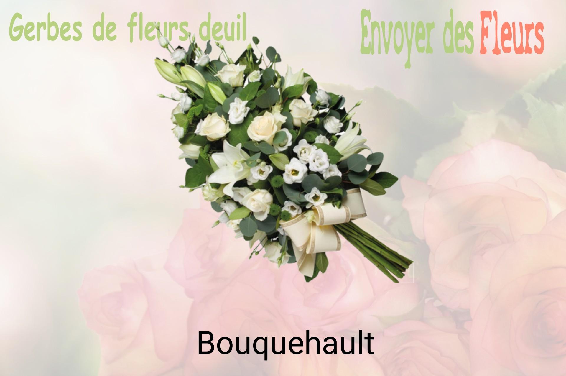 Gerbe de fleurs de deuil livrée à Bouquehault